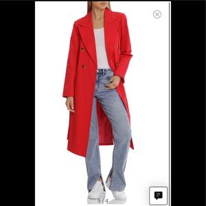 Avec Les Filles Longline Cotton Blend Trench Coat NWT XS